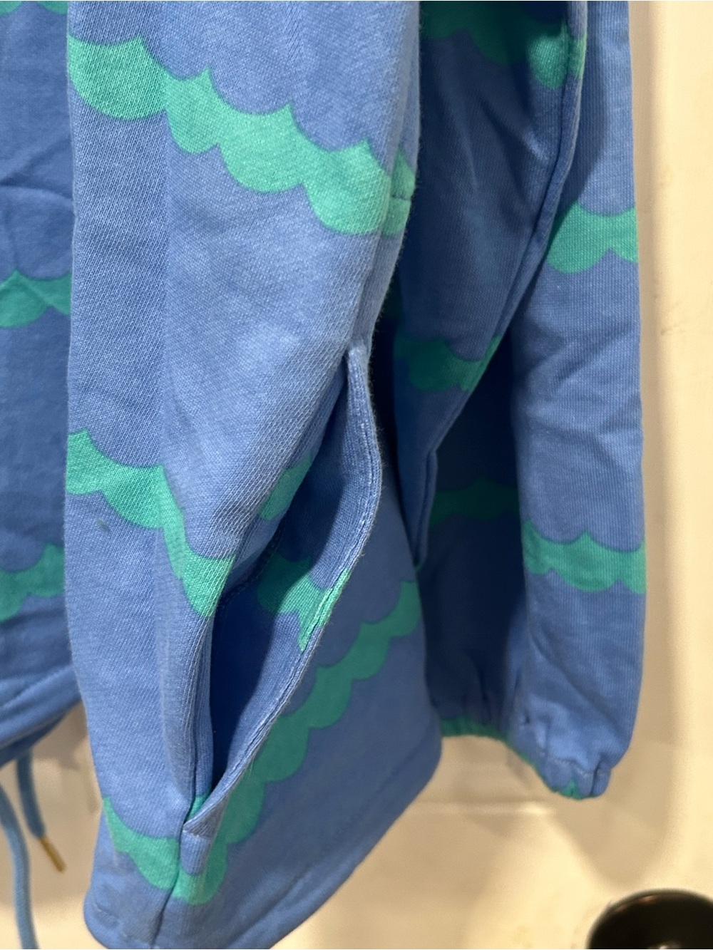 Belle by Kim Gravel "Makin Waves" Scallop Stripe Half Zip Top Plus Sz 1X NWOT - Picture 8 of 11